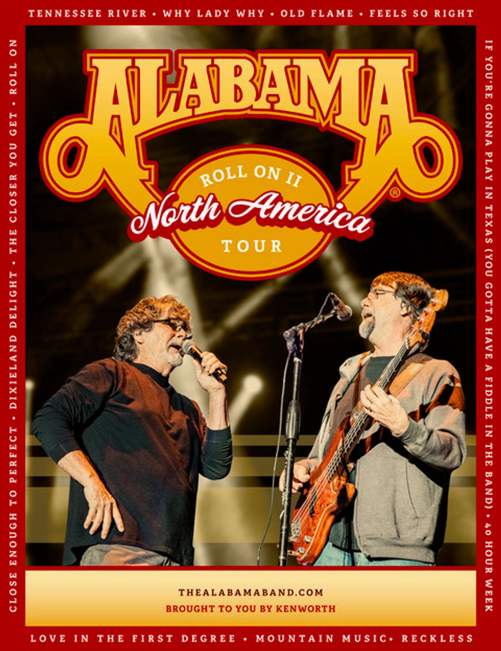 Alabama - The Band 2026 live concert poster